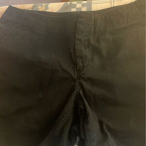 Banana Republic, women's black cotton twill shorts